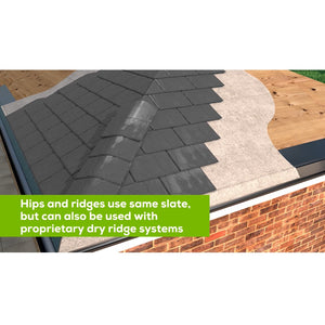 Eco Roofing Lightweight Low Pitch Roof Tile & Ridge (1m2 - 16 Tile Pack)