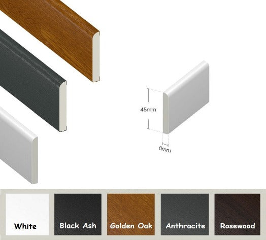 Architrave Window and Door Trim Grained Anthracite Grey Golden Oak Black Ash and Rosewood