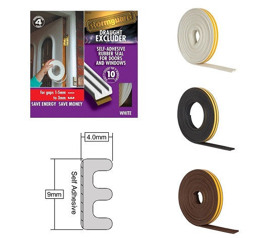 E' Profile EPDM Rubber Draught Proofing Strip For Doors & Windows