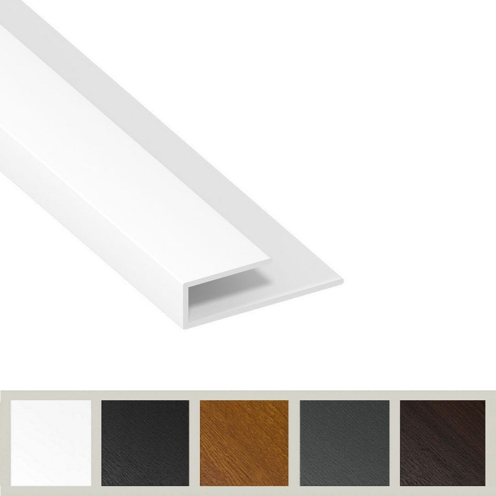 uPVC Soffit Board Edge Trim J Trim – 5 Colours