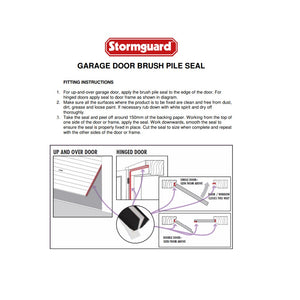 Stormguard Garage Door Seal Self Adhesive Brush Pile 7m