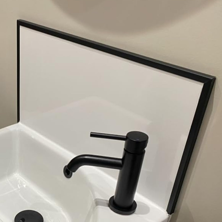 Rigid PVC plastic corner trim 90 degree angle edging in black, white and grey