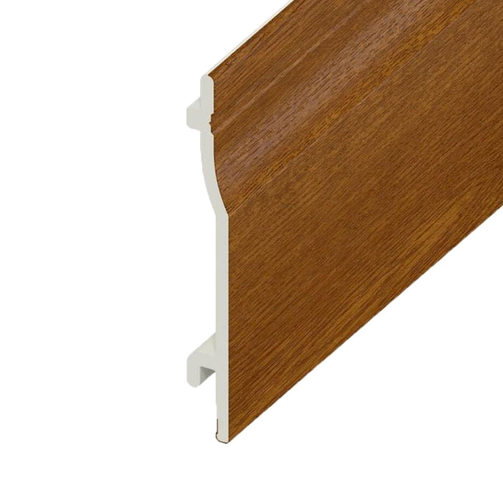 Golden Oak uPVC Shiplap Cladding 150mm x 5m – Exterior Plastic Wall Cladding 