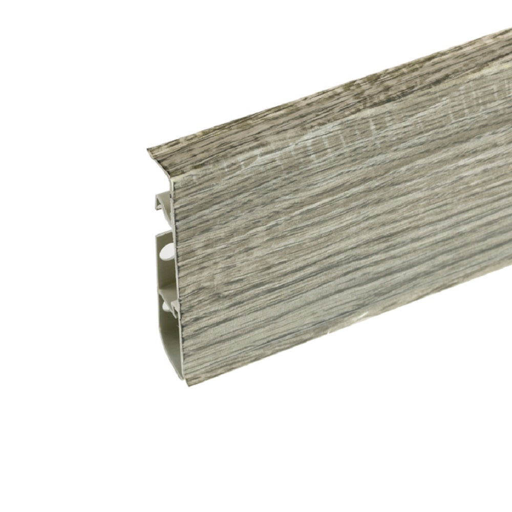 Cezar High Line Plastic Skirting Board with Wire Cover Design