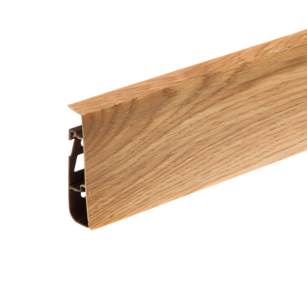 Cezar High Line Plastic Skirting Board with Wire Cover Design