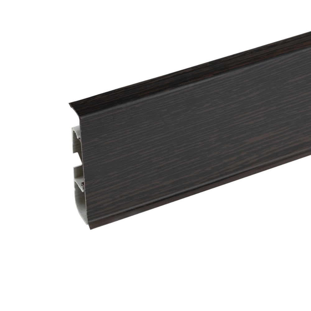 Cezar High Line Plastic Skirting Board with Wire Cover Design