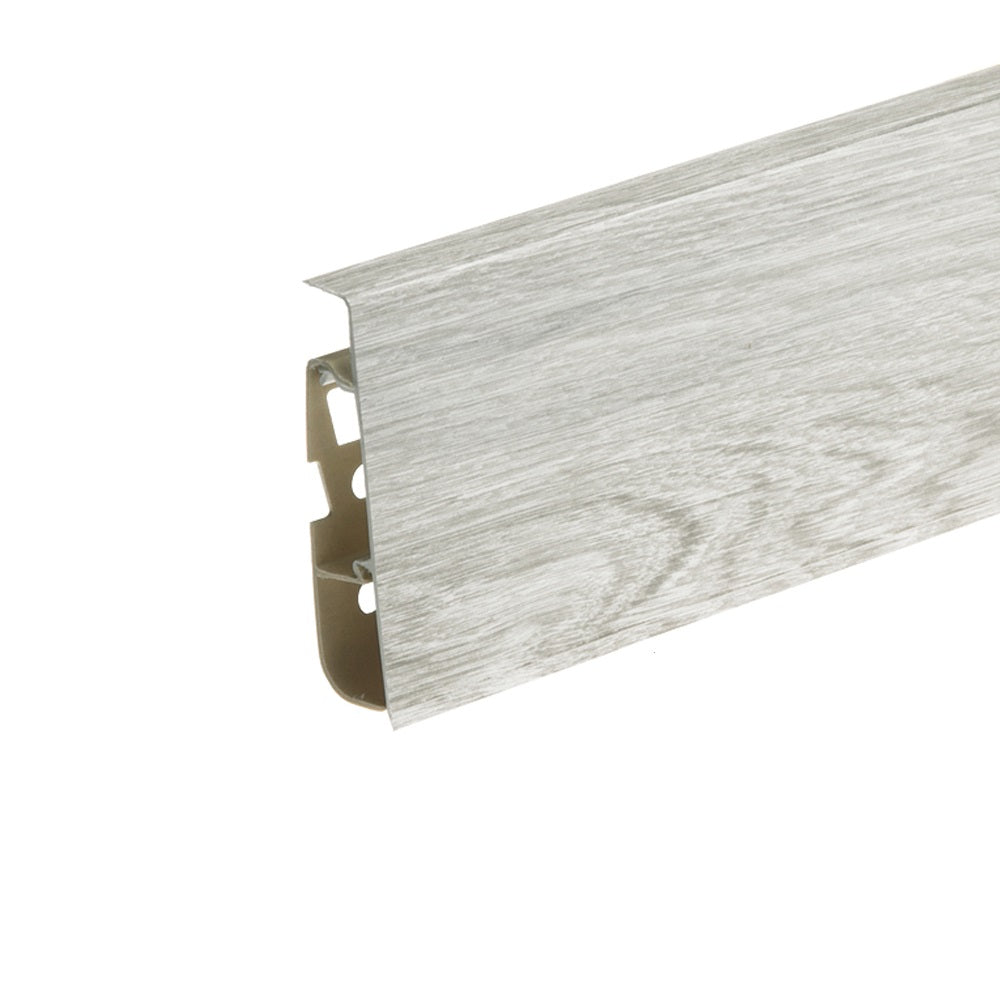 Cezar High Line Plastic Skirting Board with Wire Cover Design