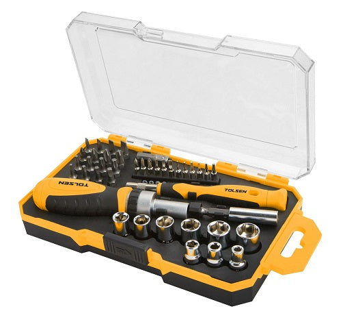 Ratchet & Screwdriver Set 42 pcs from Tolsen - Virtual Plastics Ltd.