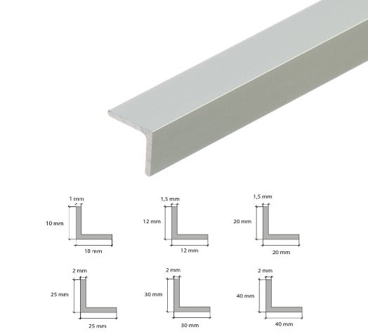 Aluminium Angle Corner Trim - Aluminium Edge Edging - Natural & Anodised