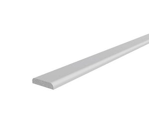 White D Mould - 25mm Rounded Edge Trim