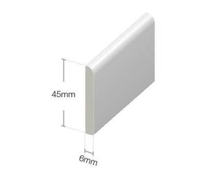 White Architrave Window and Door Trim : 45mm - 95mm from Eurocell - Virtual Plastics Ltd.