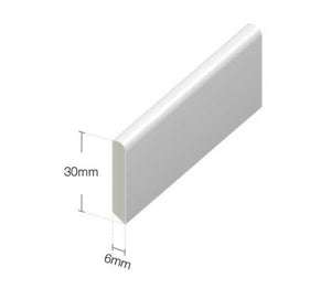 White Cloaking Fillet Window and Door Trim : 20mm - 30mm from Eurocell - Virtual Plastics Ltd.