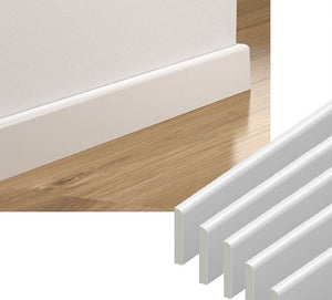 Upvc 45mm - 95mm Skirting Board - Flat Design Architrave Trim