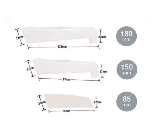 Window and Door Cill End Caps (Pair) - Various Sizes/Colours from Eurocell - Virtual Plastics Ltd.