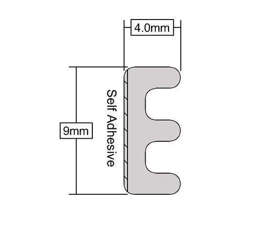 Stormguard EPDM E Profile Draught Excluder from Stormguard - Virtual Plastics Ltd.