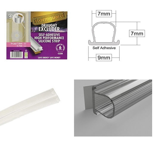 Stormguard Self Adhesive Clear Weatherstrip from Stormguard - Virtual Plastics Ltd.