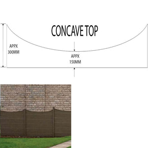 Composite Fencing Panels Concave/Convex Tops