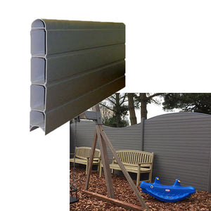 Graphite Eco Fence Panels Plastic Composite Fencing