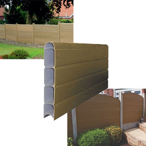 Natural Eco Fence Panels Plastic Composite Fencing