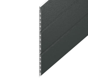 Hollow soffit anthracite grey wood effect ceiling cladding exterior cladding shed cladding