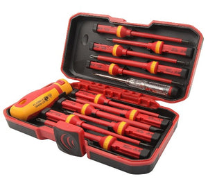 13pc Electrician Screwdriver Set 1000V Electrical Fully Insulated Hand Tool Kit