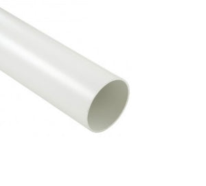 Gutter and Downpipe - White Round