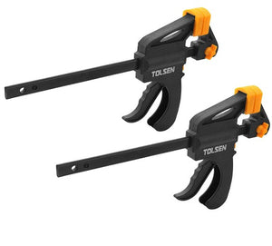 Tolsen Quick Release Ratchet Clamp - Woodworking F Clamps Heavy Duty Quick Grips 2 Pack