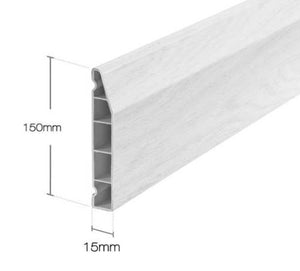 Plastic Skirting Board 5m Long - Roomline Skirting uPVC Chamfered Skirting Board