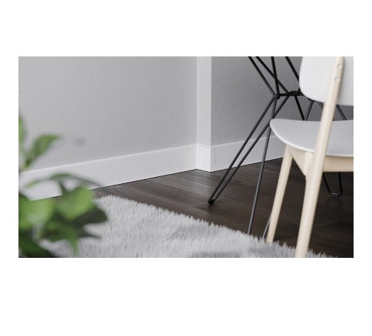 Cezar High Line Plastic Skirting Board with Wire Cover Design
