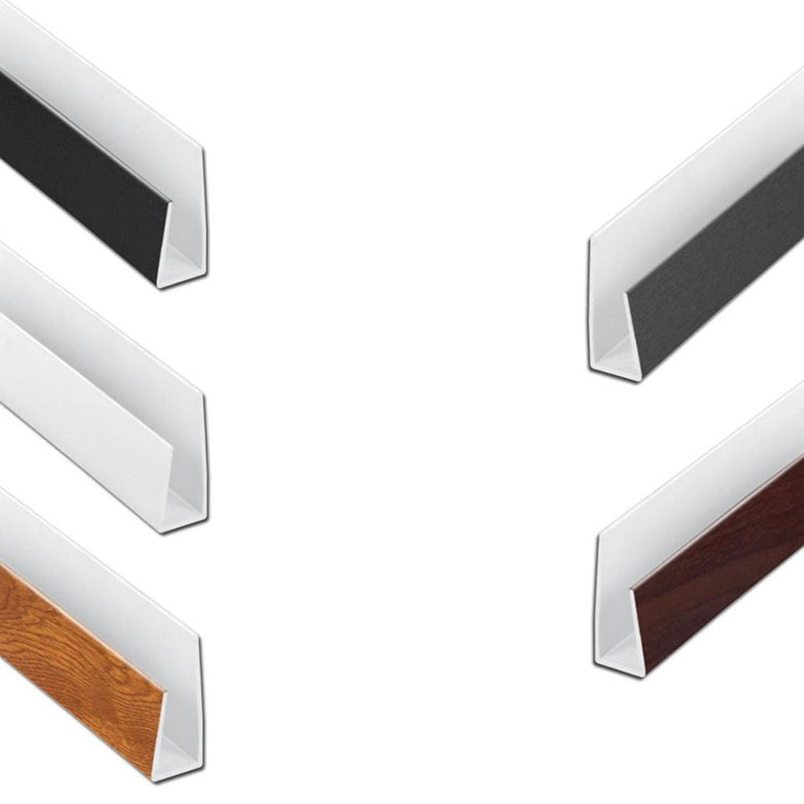 uPVC Soffit Board Edge Trim J Trim – 5 Colours