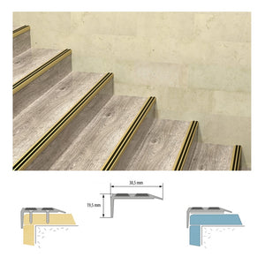 Stair Edge Nosing Trim Gold