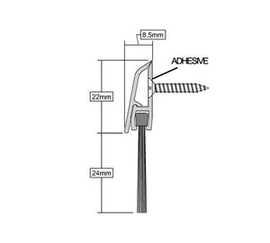 Stormguard Concealed Fixed Brush Bottom Door Seal from Stormguard - Virtual Plastics Ltd.